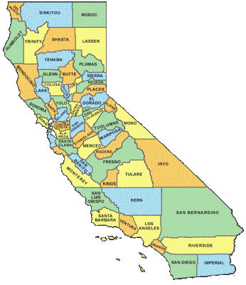 CA county map